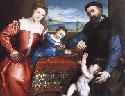 Lorenzo Lotto Giovanni della Volta with His Wife and Children oil painting on canvas